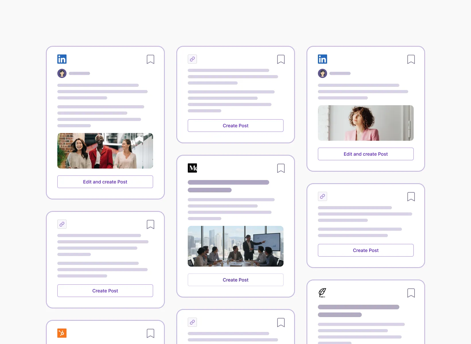 Curate relevant content
