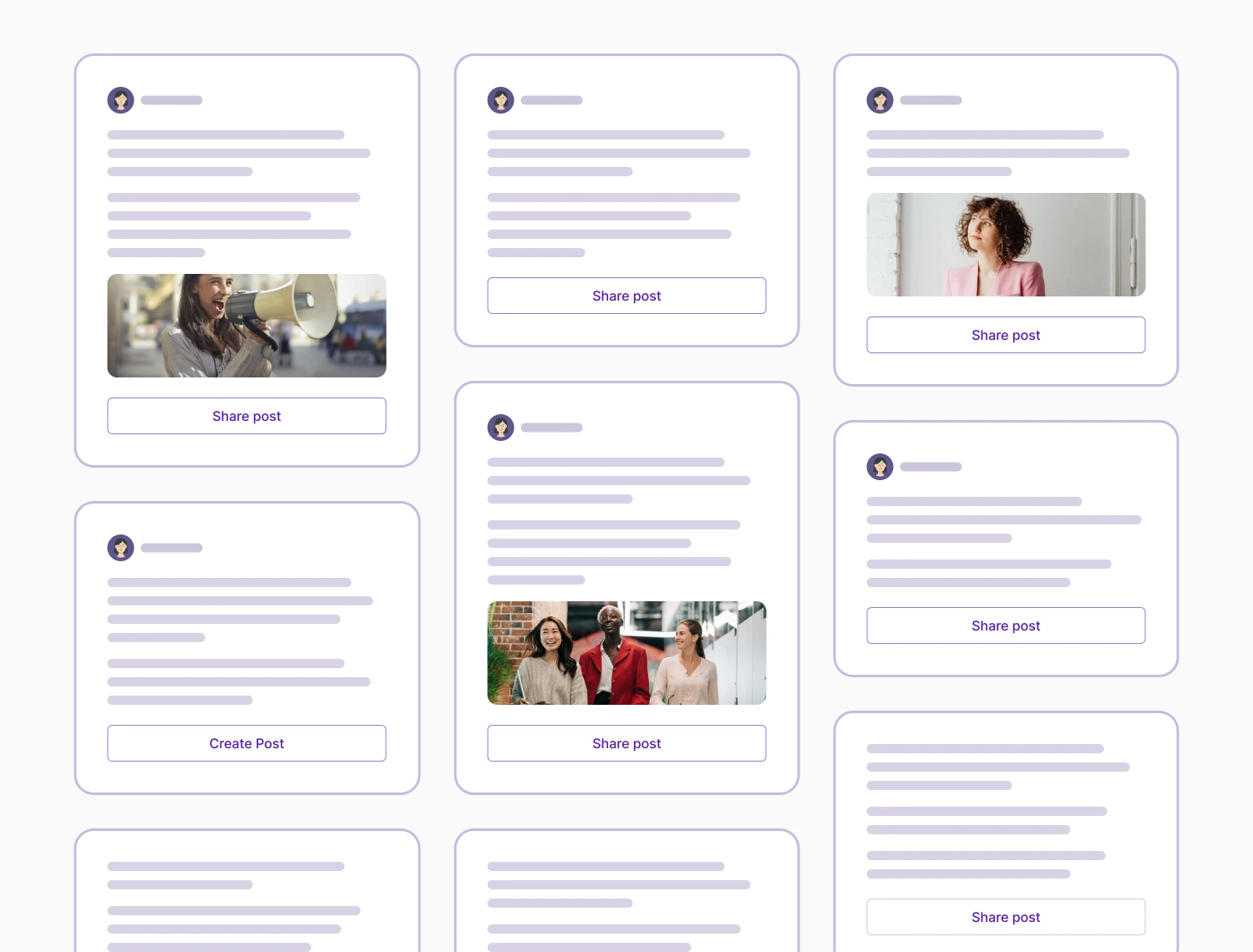 Illustration showng scheduled posts